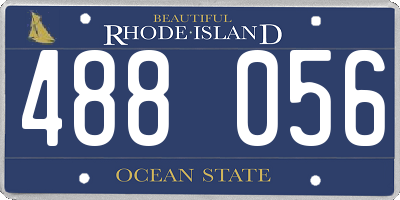 RI license plate 488056