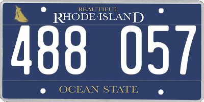 RI license plate 488057