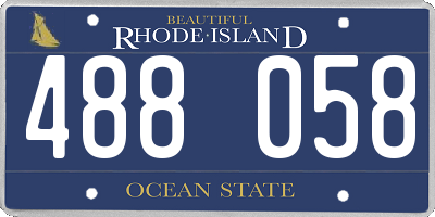 RI license plate 488058