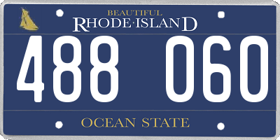 RI license plate 488060