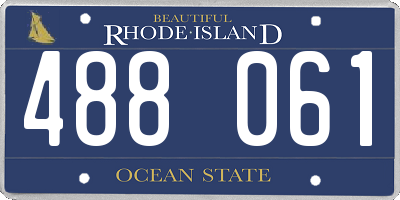 RI license plate 488061