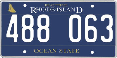 RI license plate 488063