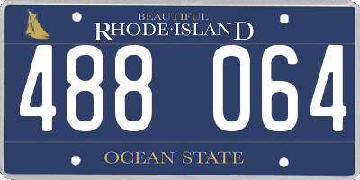 RI license plate 488064