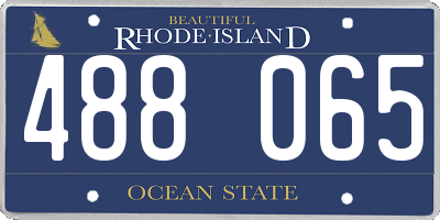 RI license plate 488065