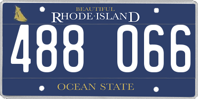 RI license plate 488066