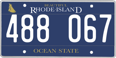 RI license plate 488067