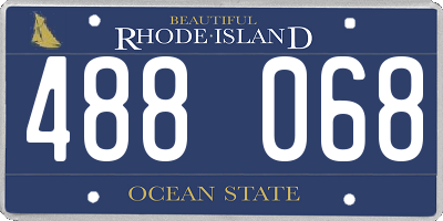 RI license plate 488068