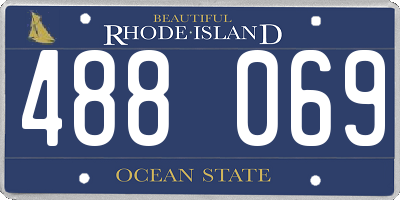 RI license plate 488069