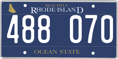 RI license plate 488070