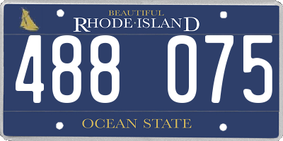 RI license plate 488075