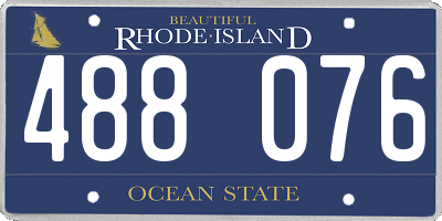 RI license plate 488076