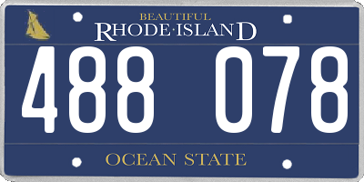 RI license plate 488078