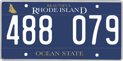 RI license plate 488079