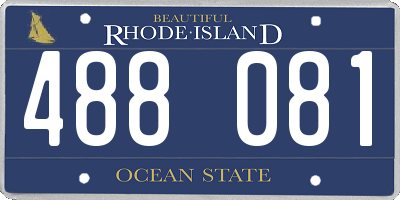 RI license plate 488081