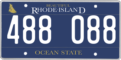 RI license plate 488088