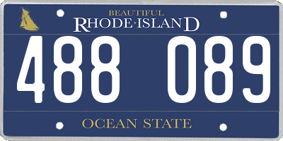 RI license plate 488089