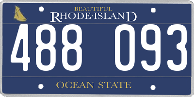 RI license plate 488093
