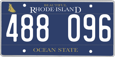RI license plate 488096