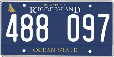 RI license plate 488097
