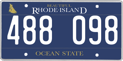 RI license plate 488098