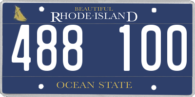 RI license plate 488100