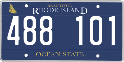 RI license plate 488101