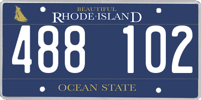 RI license plate 488102