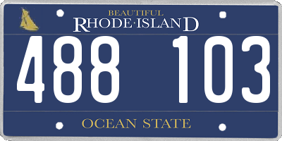 RI license plate 488103
