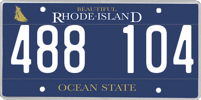 RI license plate 488104