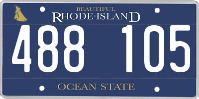 RI license plate 488105