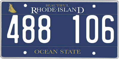 RI license plate 488106