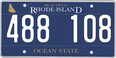 RI license plate 488108