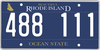 RI license plate 488111