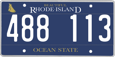 RI license plate 488113
