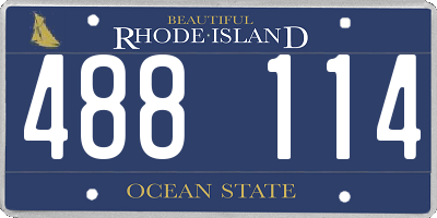 RI license plate 488114
