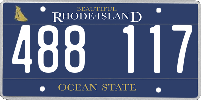 RI license plate 488117