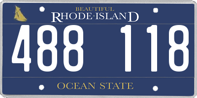 RI license plate 488118