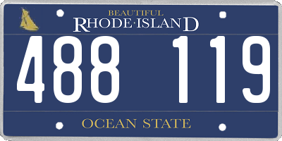 RI license plate 488119