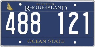 RI license plate 488121