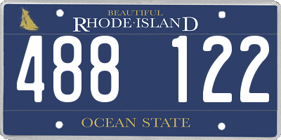 RI license plate 488122