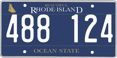 RI license plate 488124