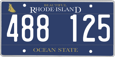 RI license plate 488125