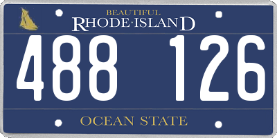 RI license plate 488126