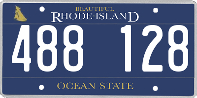 RI license plate 488128