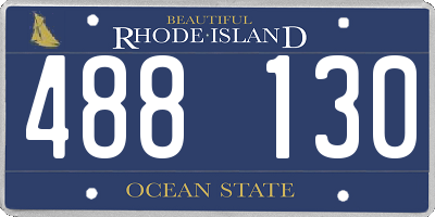 RI license plate 488130