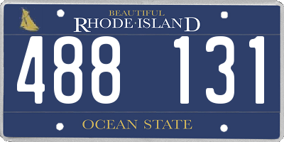 RI license plate 488131