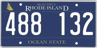 RI license plate 488132