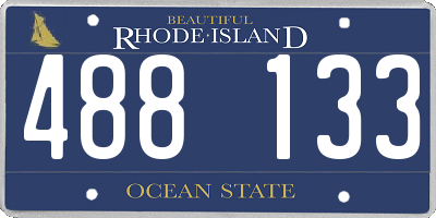RI license plate 488133