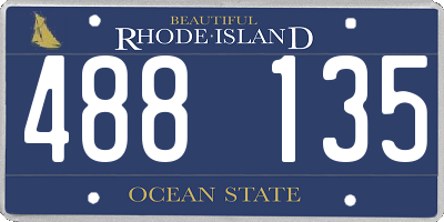 RI license plate 488135