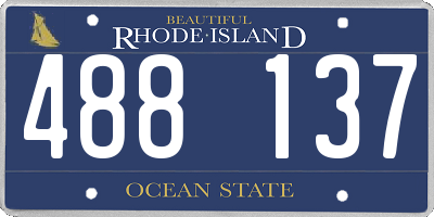 RI license plate 488137